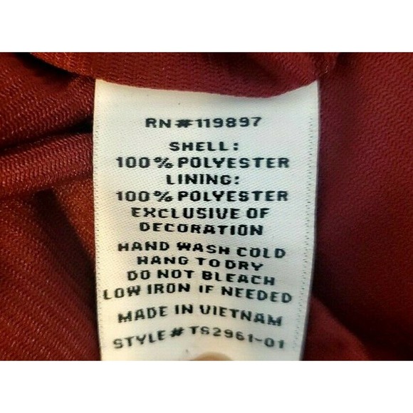 Creative Commune Burgundy Embossed Polka Dot Layered Sleeveless Tunic Top XL - Picture 4 of 4